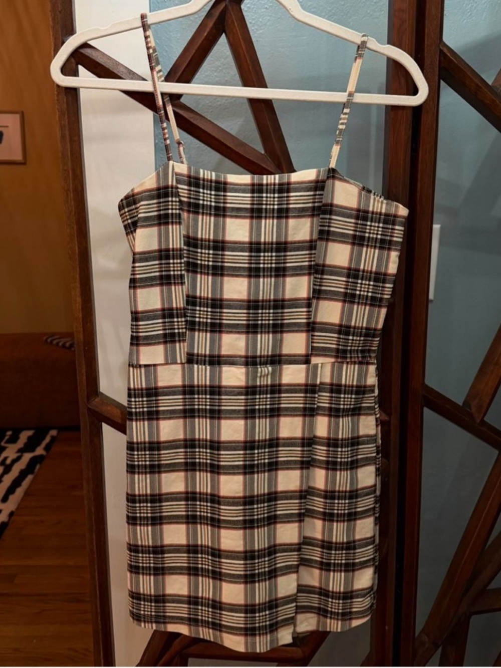 Plaid Mini Jumpsuit